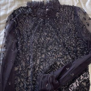 Zara sequin top- 💯 polyester